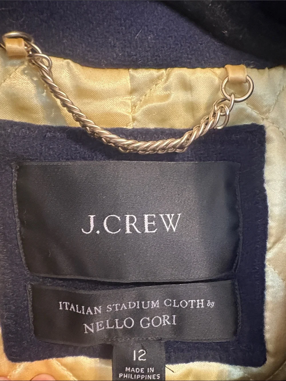J. Crew Navy Summit parka in Italian stadium-cloth wool